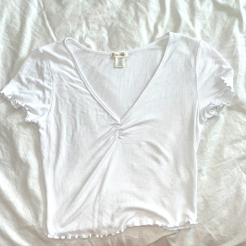 Medium white bozzolo top